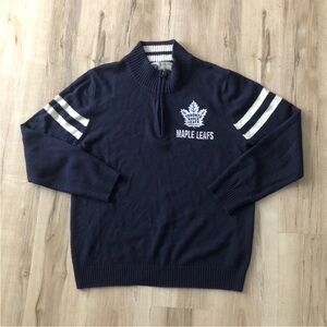 Toronto Maple Leafs Navy Quarter-Zip Pullover Sweater